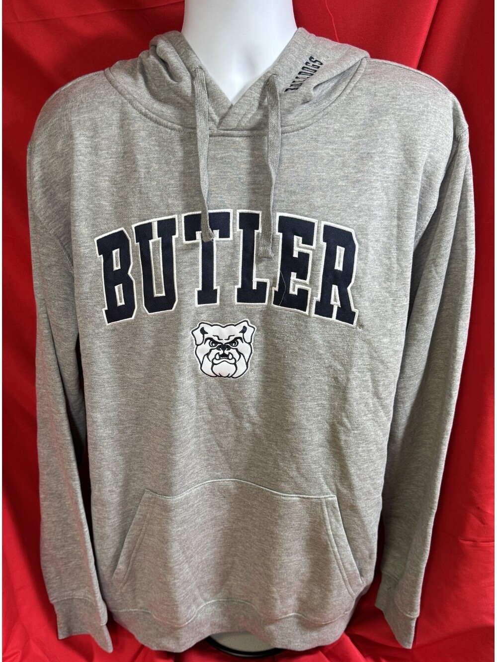 Butler Bulldogs Arch Logo Gray Pullover Hoodie Colosseum Mens XL NWT